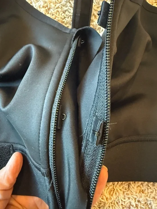 SHEFIT High Impact Ultimate Zip Front Sports Bra Black Size 2Luxe - Picture 14 of 15